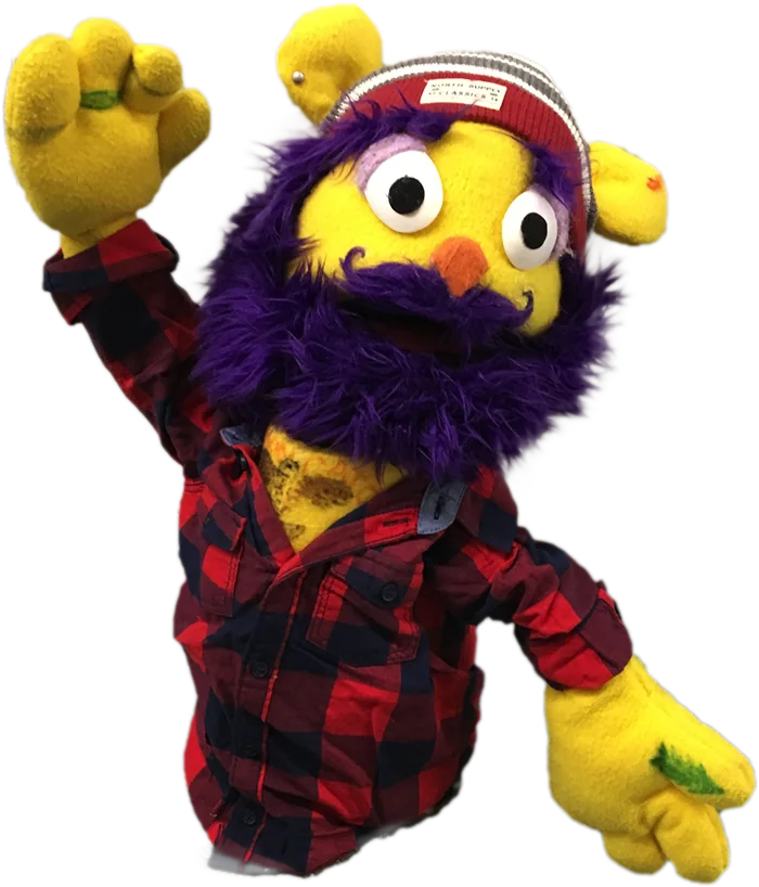 Hipster Bear puppet